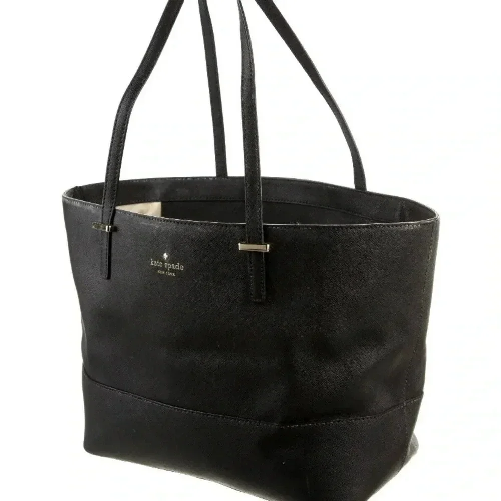 Kate spade black saffiano leather tote handbag